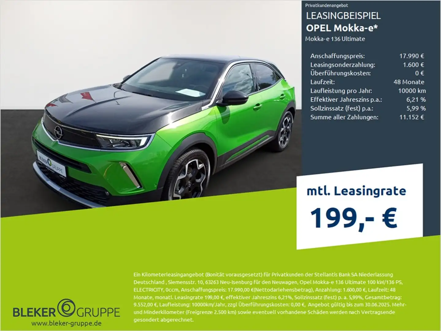 Opel Mokka-E Mokka-e 136 Ultimate Verde - 1