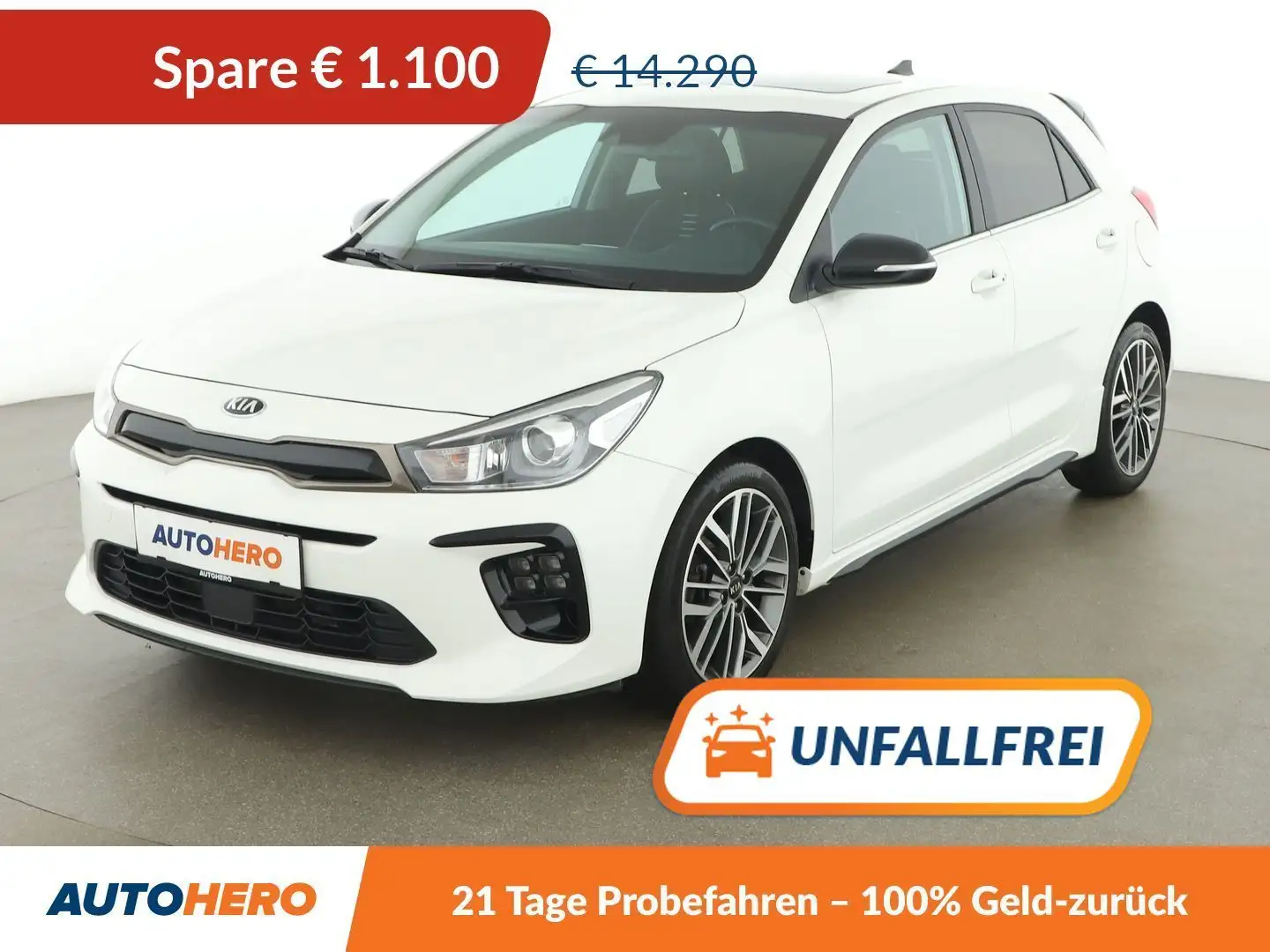 Kia Rio 1.0 TGDI GT Line *NAVI*SPUR*TOT*SCHIEBEDACH*CAM* Blanco - 1