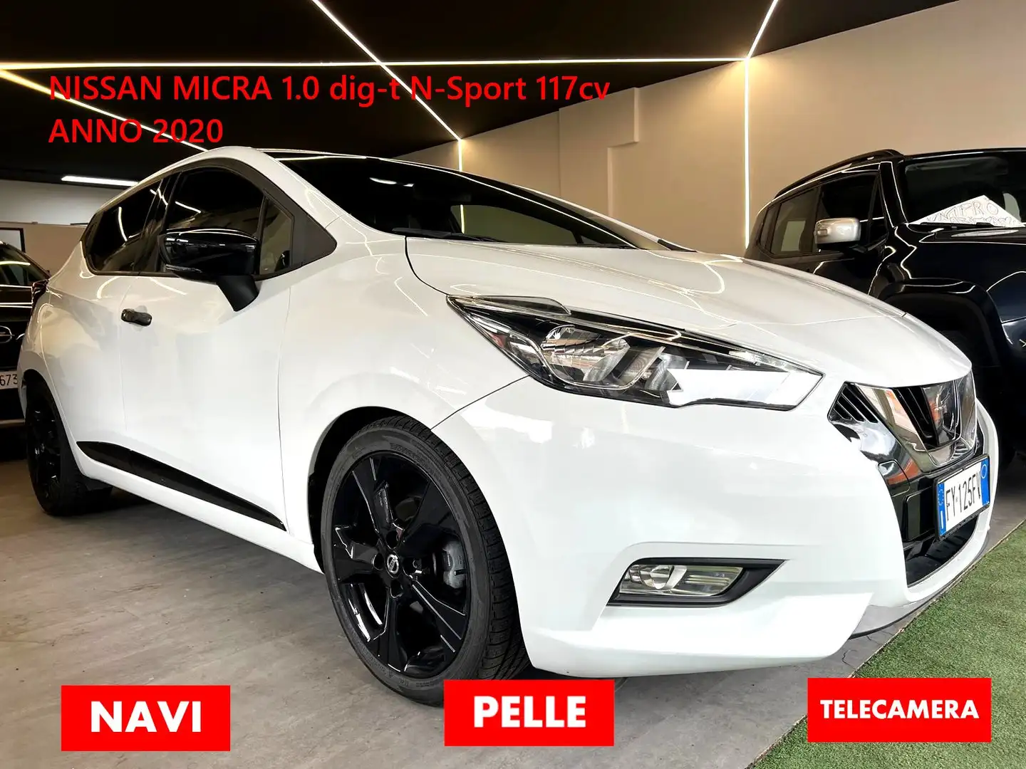 Nissan Micra 1.0 dig-t N-Sport 117cv 2020 PELLE NAVI TELECAMERA Bianco - 1