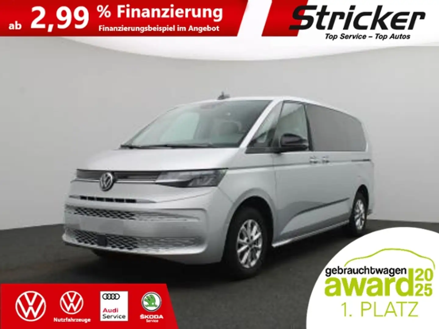 Volkswagen T7 Multivan Life lang 2.0TDI DSG 450,-ohne Anzahlung AHK Lede Argento - 2