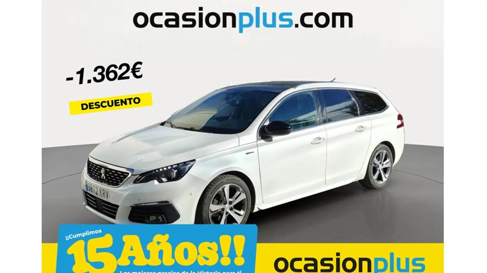 Peugeot 308 SW 1.5BlueHDi S&S GT Line EAT8 130 Blanc - 1