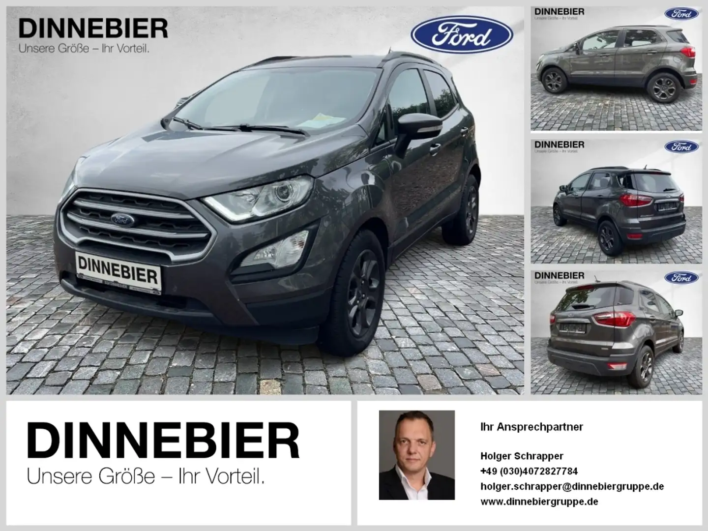 Ford EcoSport Cool&Connect 1.0*PPS*Sitzheizung*Navi* Grijs - 1