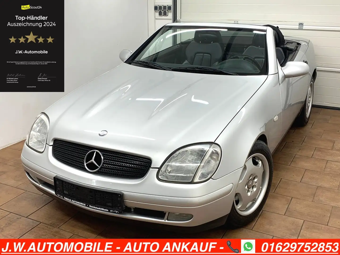 Mercedes-Benz SLK 200 CABRIO VOLL-LEDER CD-RADIO KLIMA ABS *KEIN TÜV* Argent - 2