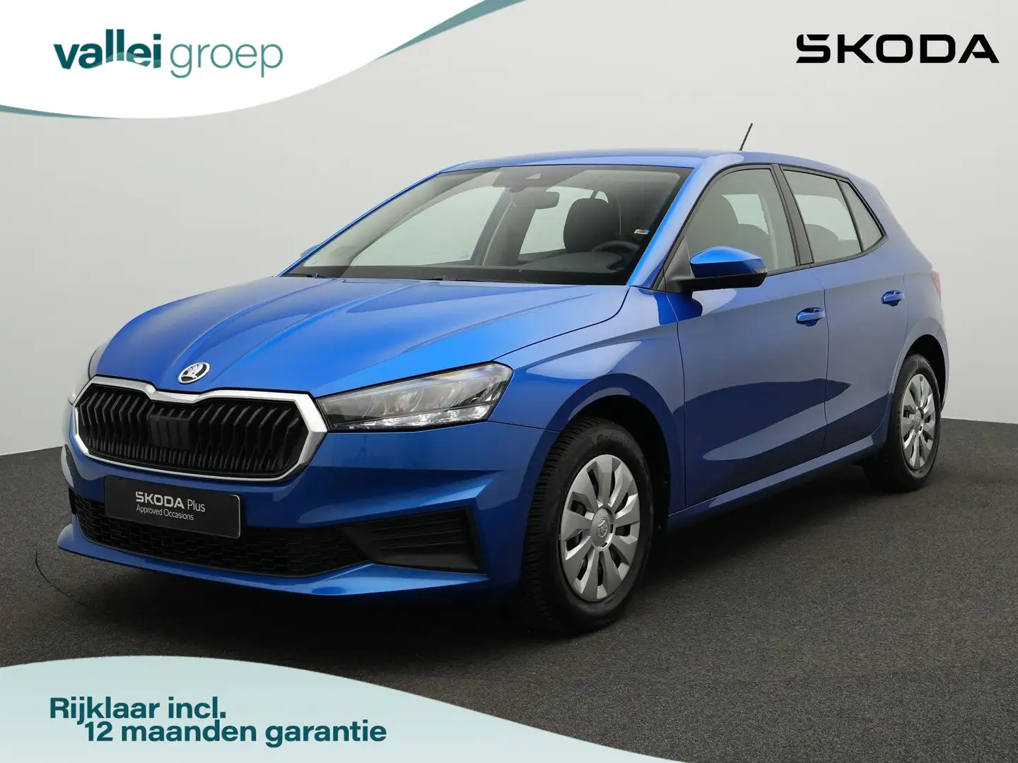 Skoda Fabia 1.0 MPI 80 pk Ambition | Parkeersensoren achter | Blauw - 1