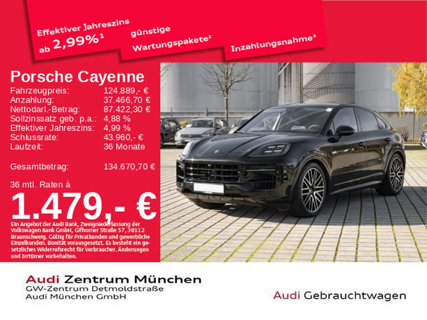 Porsche Cayenne S Coupé Sportabgas/Carbon/Luftf./HA-Lenk Schwarz - 1