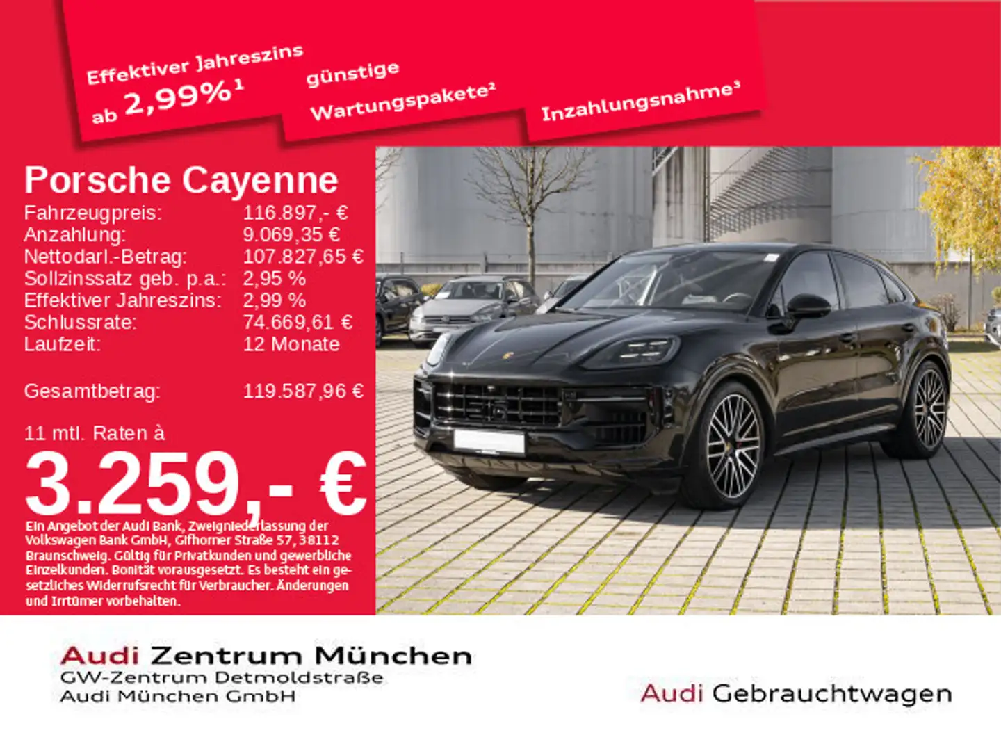 Porsche Cayenne S Coupé Sportabgas/Carbon/Luftf./HA-Lenk Schwarz - 1