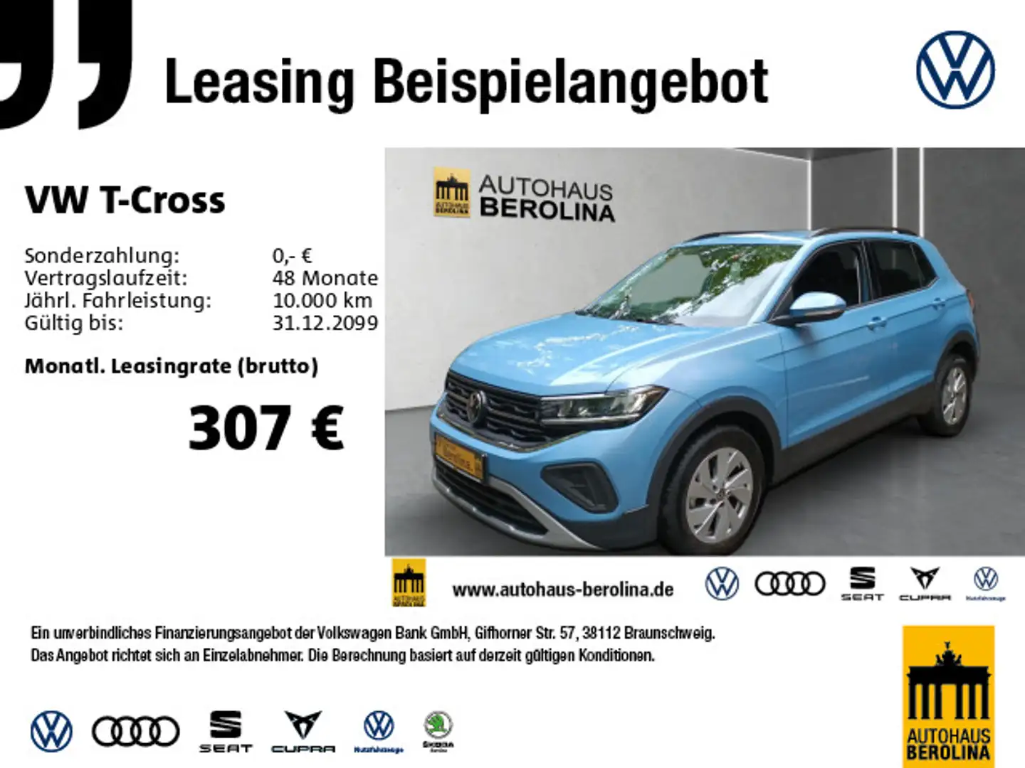 Volkswagen T-Cross 1.5 TSI Style DSG *IQ-MATRIX*ACC*R-CAM* Blau - 1