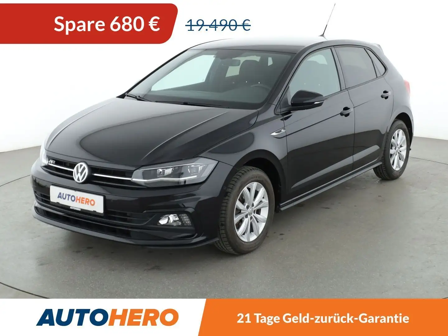 Volkswagen Polo 1.0 TSI Highline Aut.*NAVI*LED*ACC*PDC*SHZ* Schwarz - 1