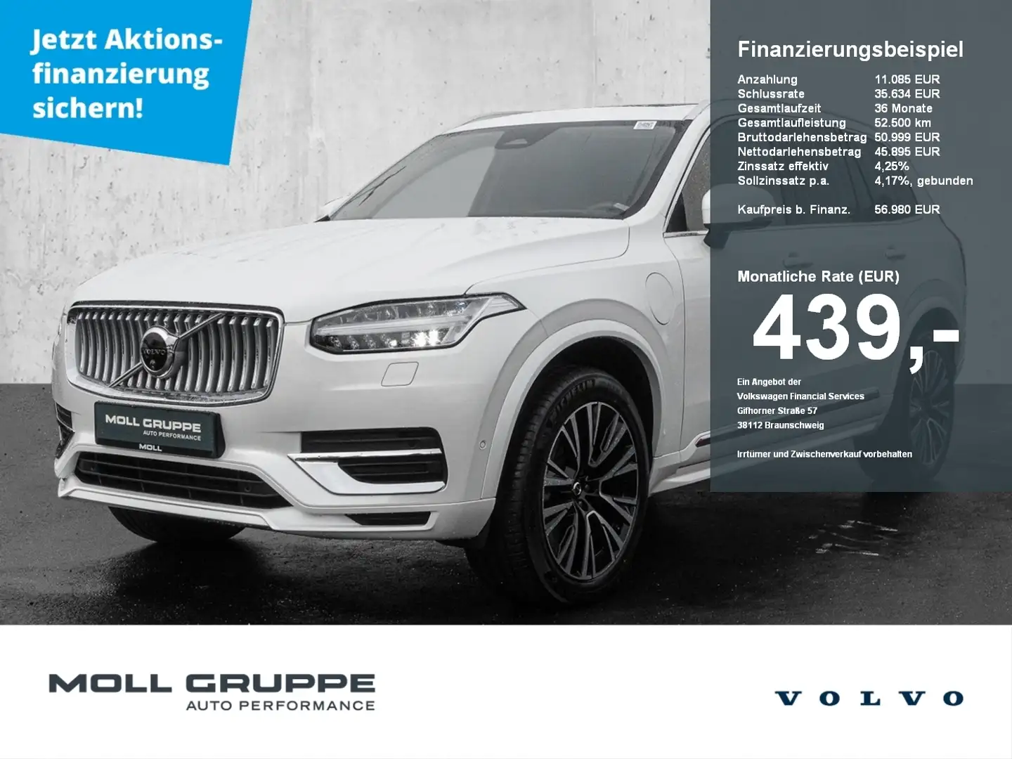 Volvo XC90 T8 AWD Plus Bright 360 4xSHZ ACC AUT ELSITZ Weiß - 1