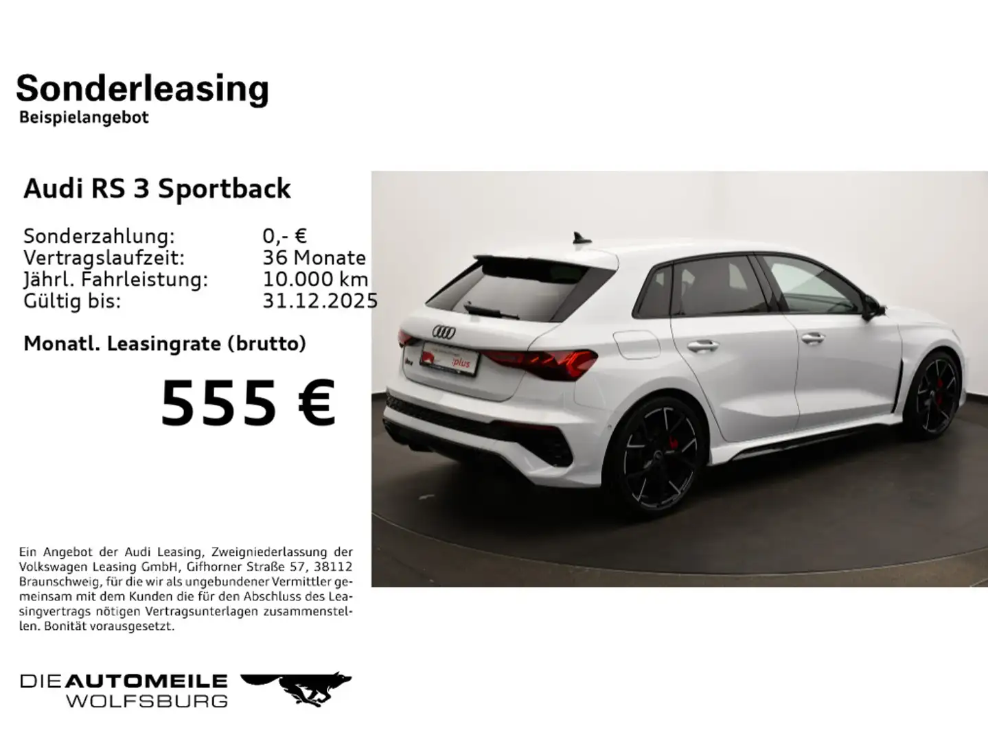 Audi RS3 2.5 TFSI quattro S tronic HeadUp/ Weiß - 2