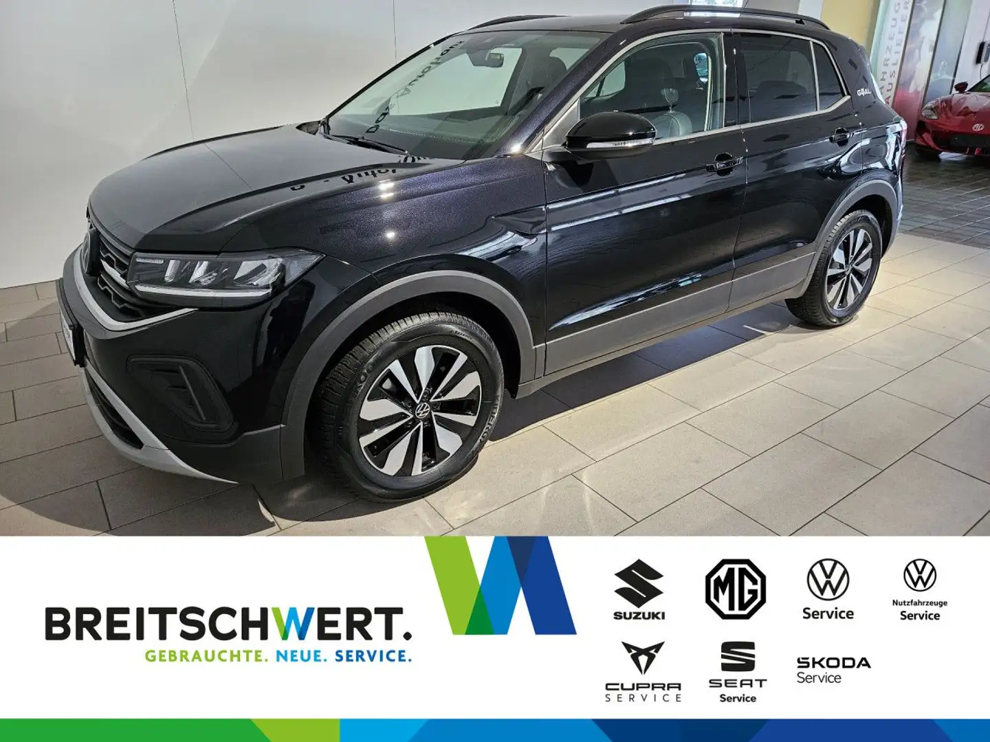 Volkswagen T-Cross 1.0 TSI Goal DSG AHK LED RFK GJR Navi 5JGa Schwarz - 1