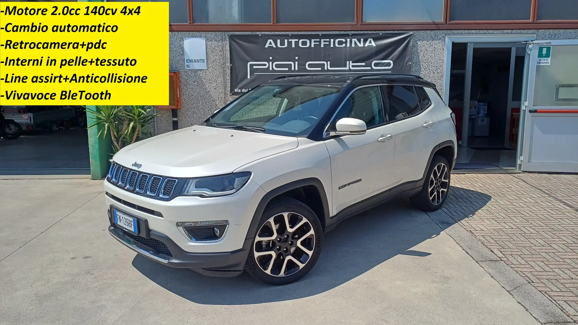 Jeep Compass 2.0 mjt Opening Edition 4wd 140cv auto Euro6 Bianco - 1