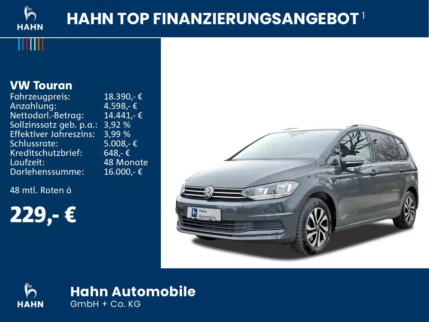 Volkswagen Touran 2.0TDI Active Navi ACC Climatr Sitzheizun Gris - 2