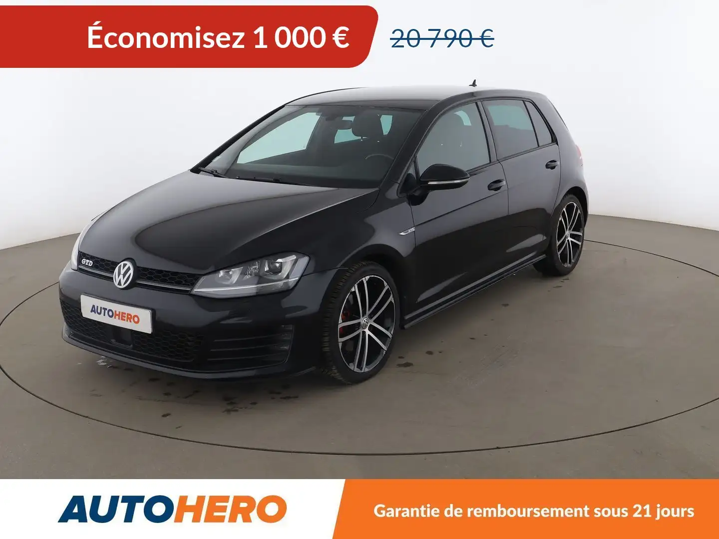 Volkswagen Golf 2.0 TDI BlueMotion Tech GTD DSG6 Noir - 1