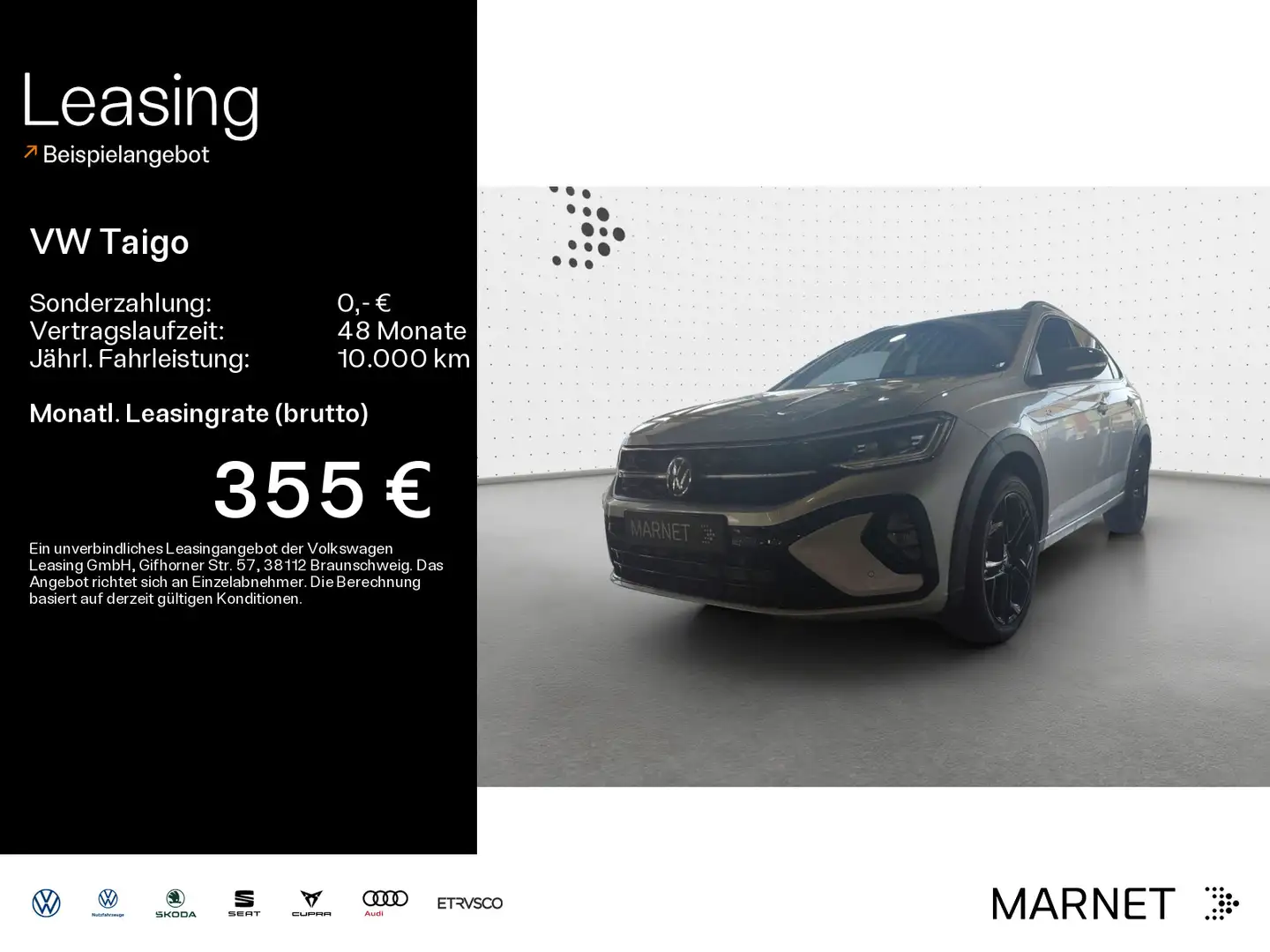 Volkswagen Taigo 1.0 TSI DSG R-Line NAV*APP*LED*DAB*L+S* Silber - 1