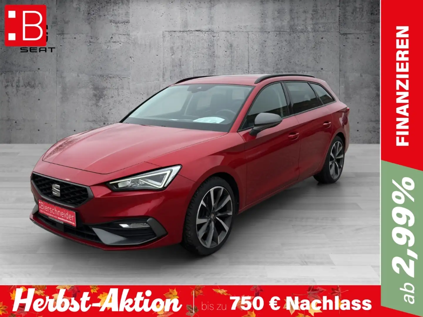 SEAT Leon Sp. 2.0 TDI DSG FR 18 AHK LED Navi FaPa L WP Rot - 1