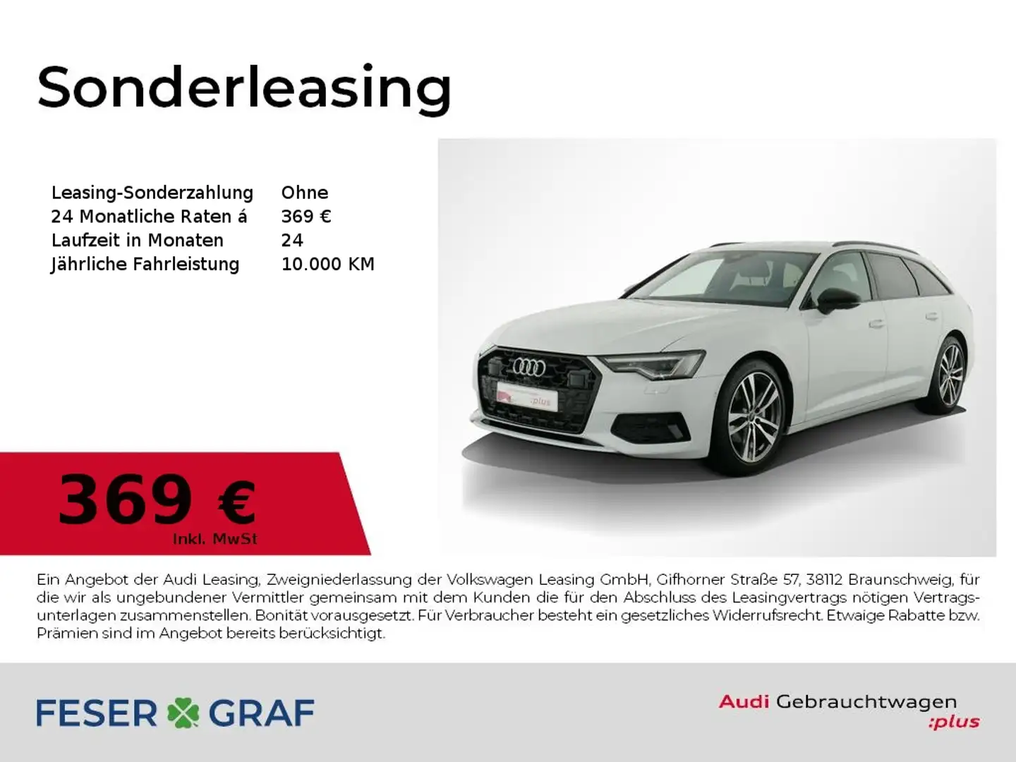 Audi A6 Avant 35 TDI Matrix/ACC/Memory/AHK/19 Zoll Weiß - 1