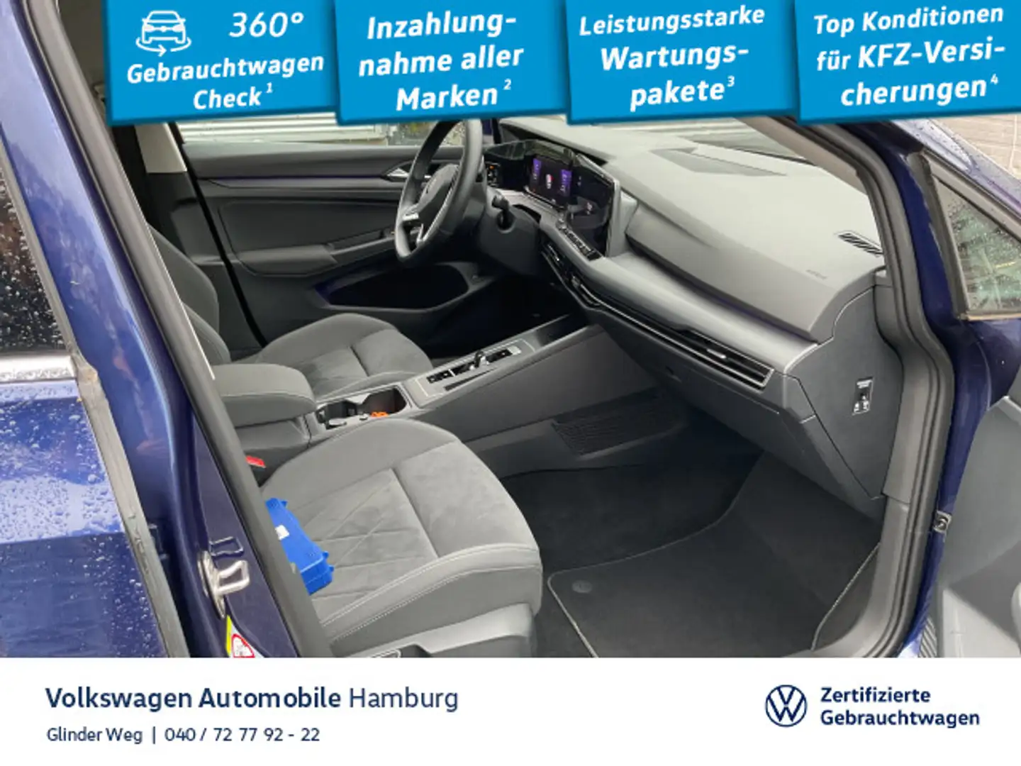 Volkswagen Golf 1.4 eHybrid DSG Standheizung Navi ParkAssi Blau - 1