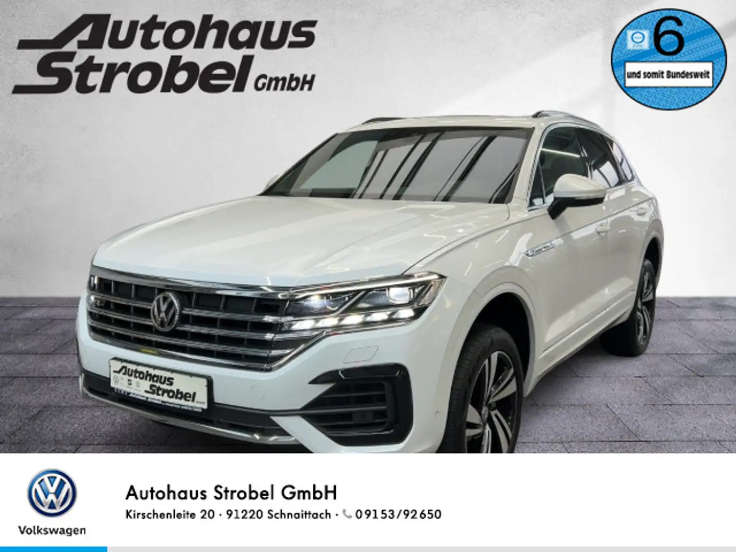 Volkswagen Touareg 3.0 V6 TDI DSG 4M R-Line Pano Luft LED-M Weiß - 1