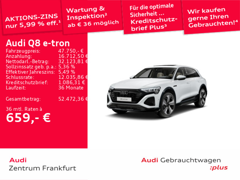 Audi Q8 e-tron 50 quattro S line LED Navi Panorama DA — photo 2