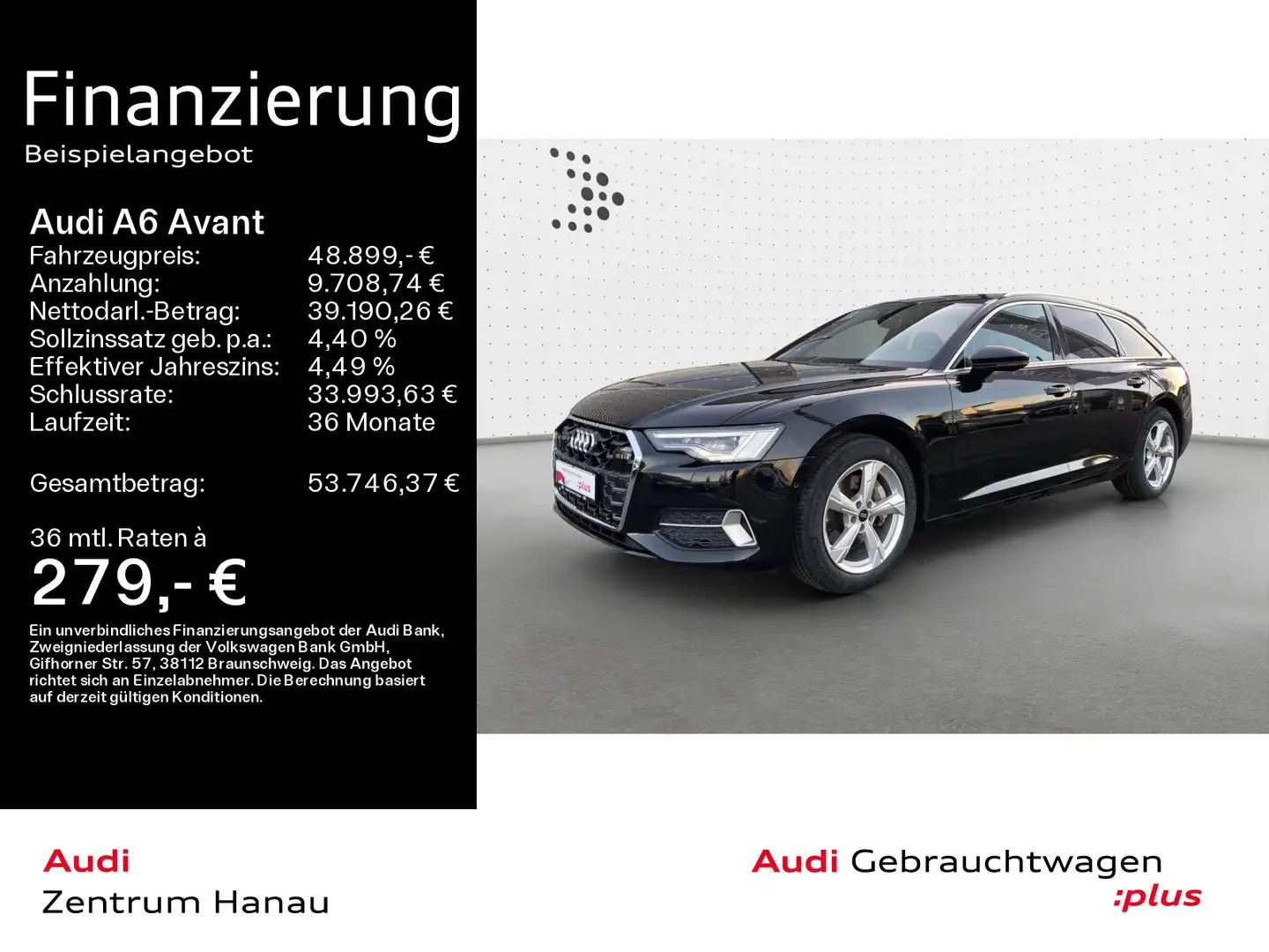 Audi A6 45 TFSI quattro advanced*AHK*KAMERA*PAN Schwarz - 1