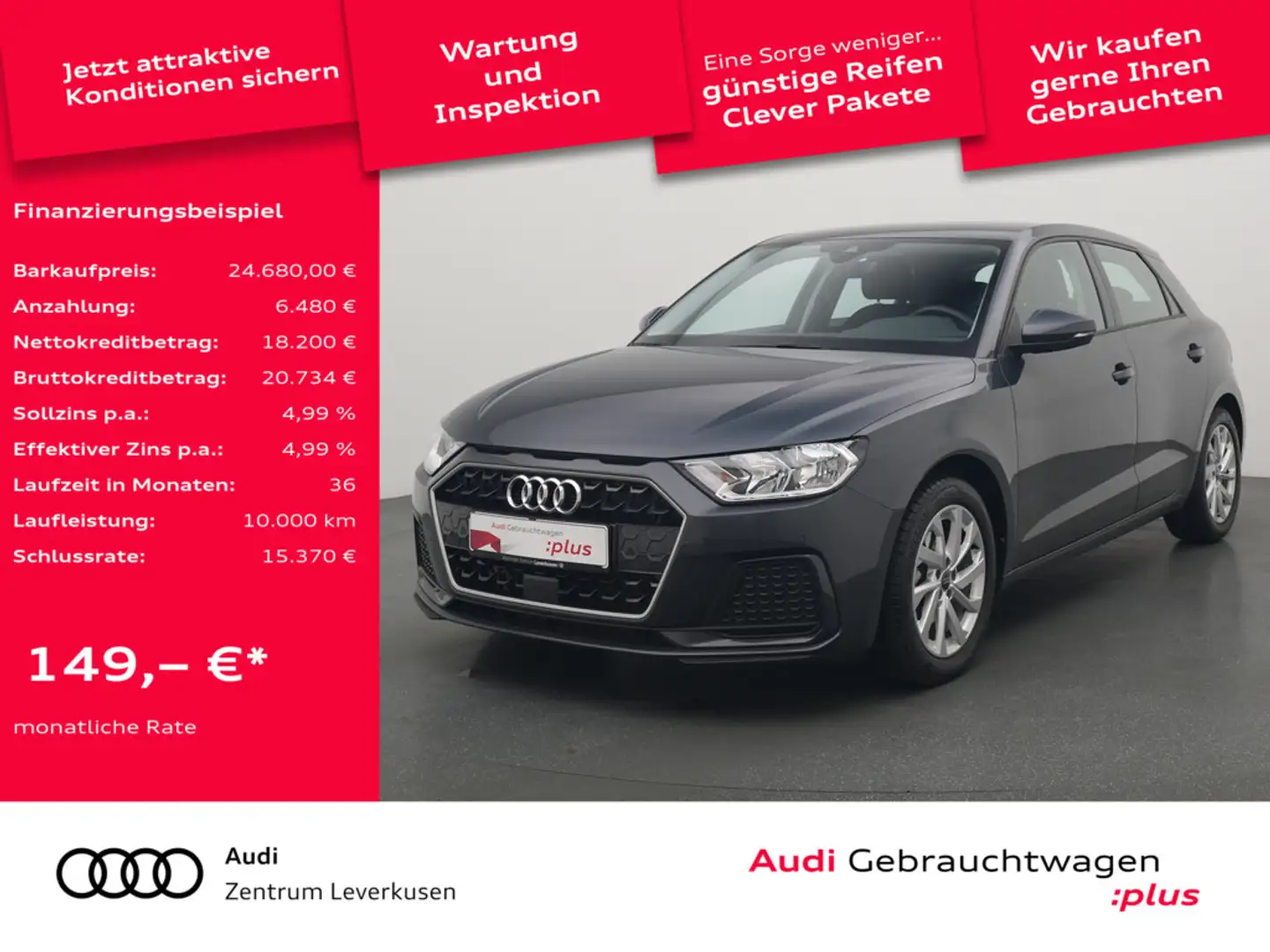 Audi A1 Sportback advanced CARPLAY VIRT KAM SHZ PDC Schwarz - 1