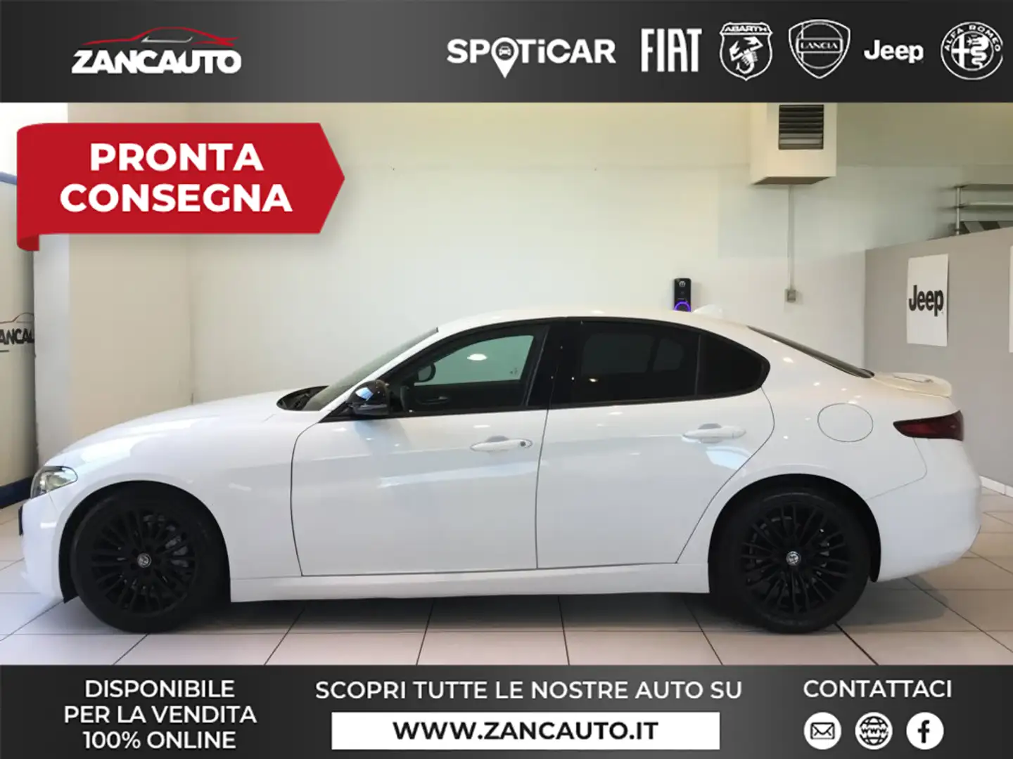 Alfa Romeo Giulia 2.2 Turbo Diesel 180 CV AT8 Super MY16 Bianco - 1