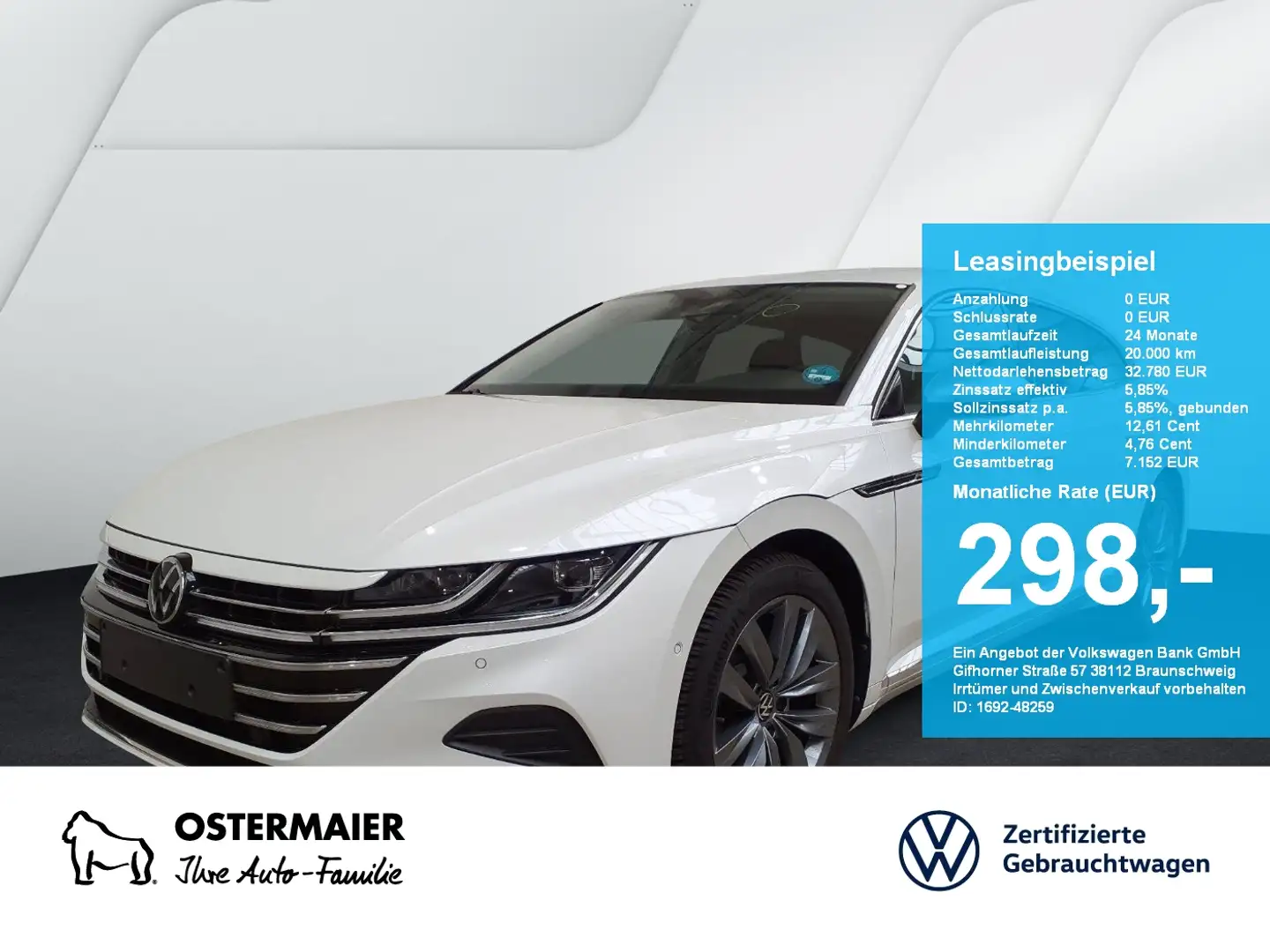 Volkswagen Arteon Shootingbrake ELEGANCE 2.0TSI 190PS DSG ACC.AHK.KA Bianco - 1