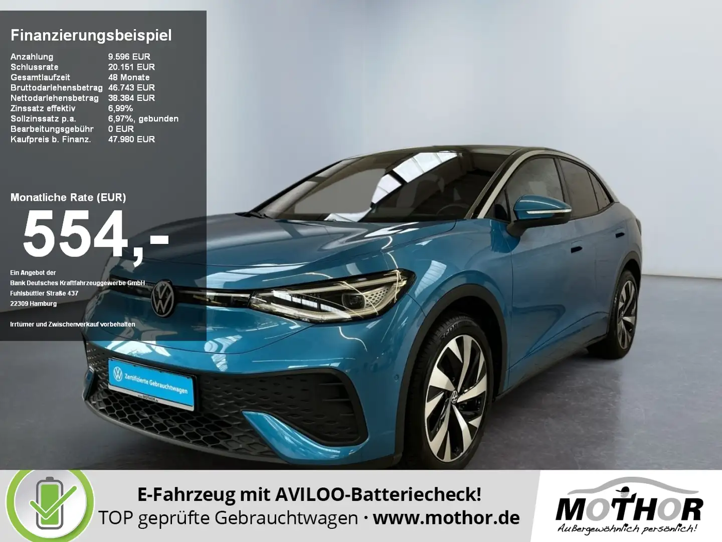 Volkswagen ID.5 .5 PRO W (77kWh) Anhängerkupplung schwenkbar Blau - 1