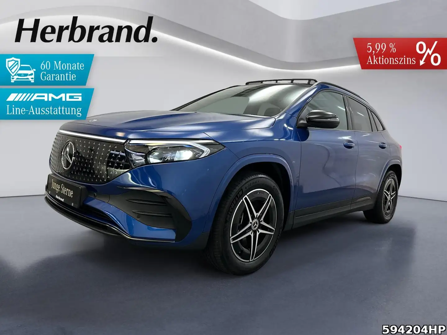 Mercedes-Benz EQA 350 4M AMG  AHK. Pano. Night Memory Sitzhzg. Blau - 1