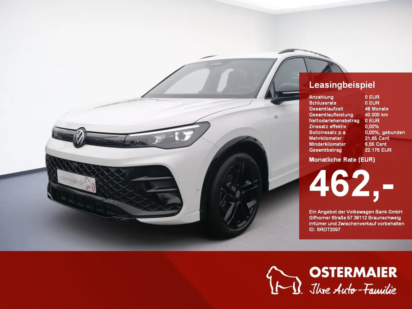 Volkswagen Tiguan R-Line 1.5 eTSI OPF DSG20''Alu,AHK,LED Matrix,Nvi, Weiß - 1