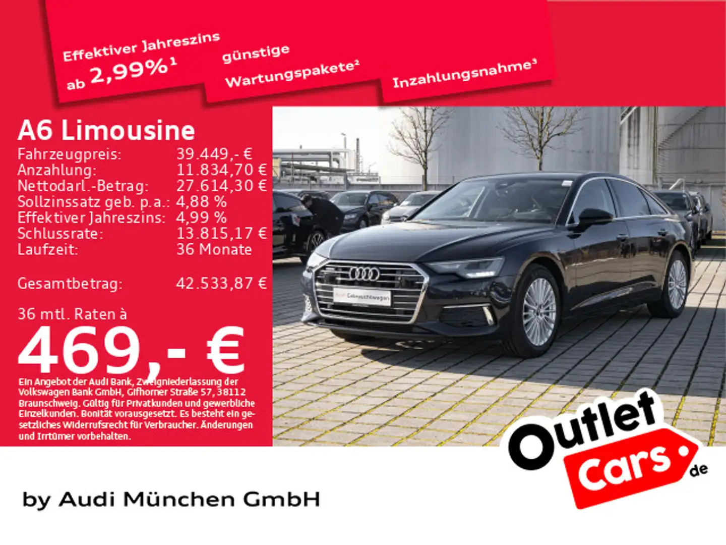 Audi A6 45 TFSI qu. S tronic S line Design Blau - 1