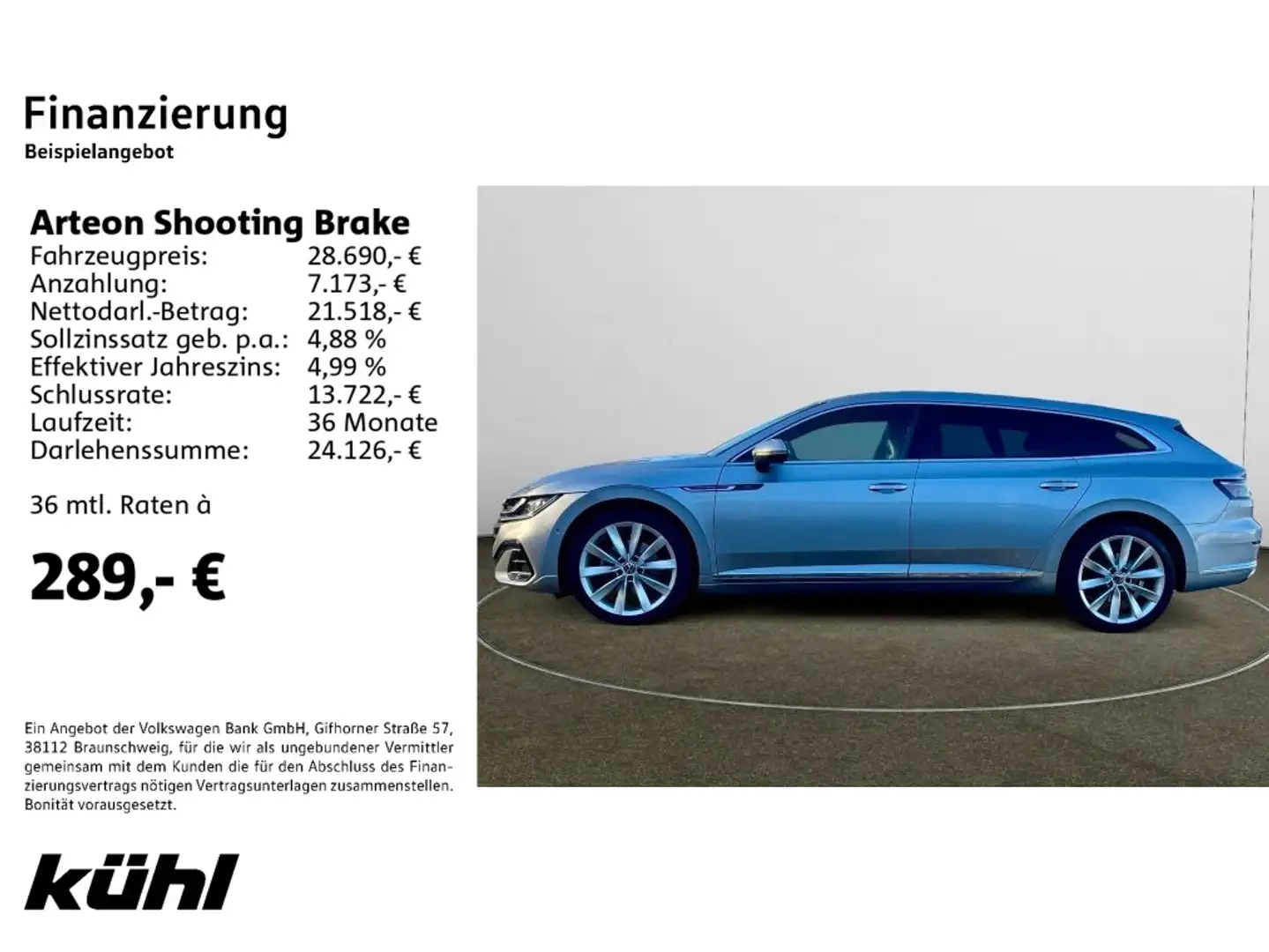 Volkswagen Arteon 1.4 TSI eHybrid R-Line Nav Silber - 2