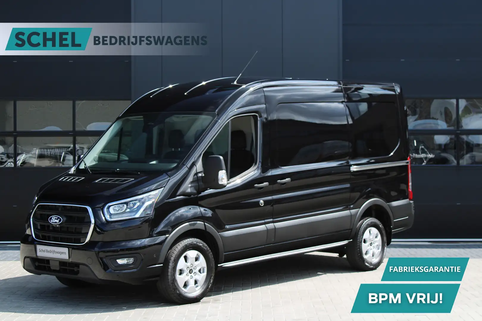 Ford Transit 350 2.0 TDCI L2H2 Limited 165pk - 2x Schuifdeur - Zwart - 1