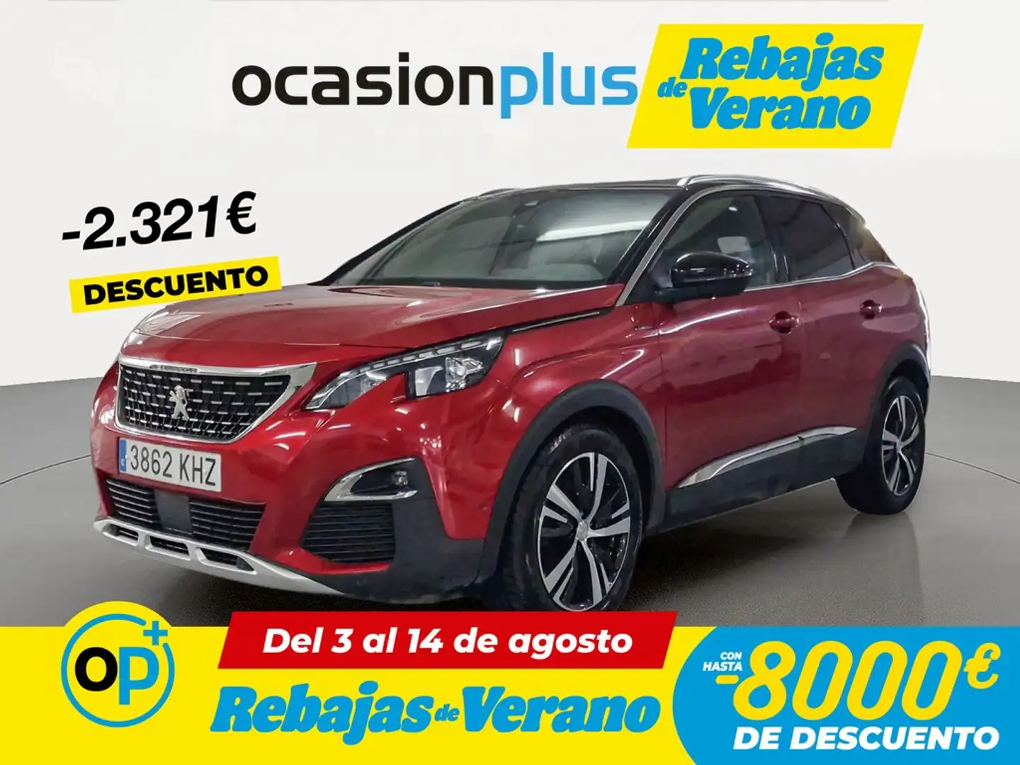 Peugeot 3008 2.0BlueHDi GT Line S&S 150 (4.75) Rojo - 1
