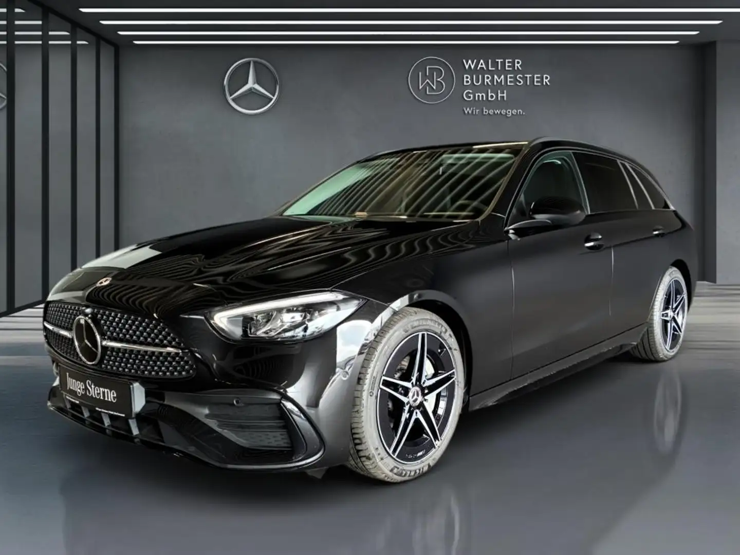Mercedes-Benz C 180 T AMG+Night+Distronic+Kamera+Ambiente+SHZ Zwart - 1