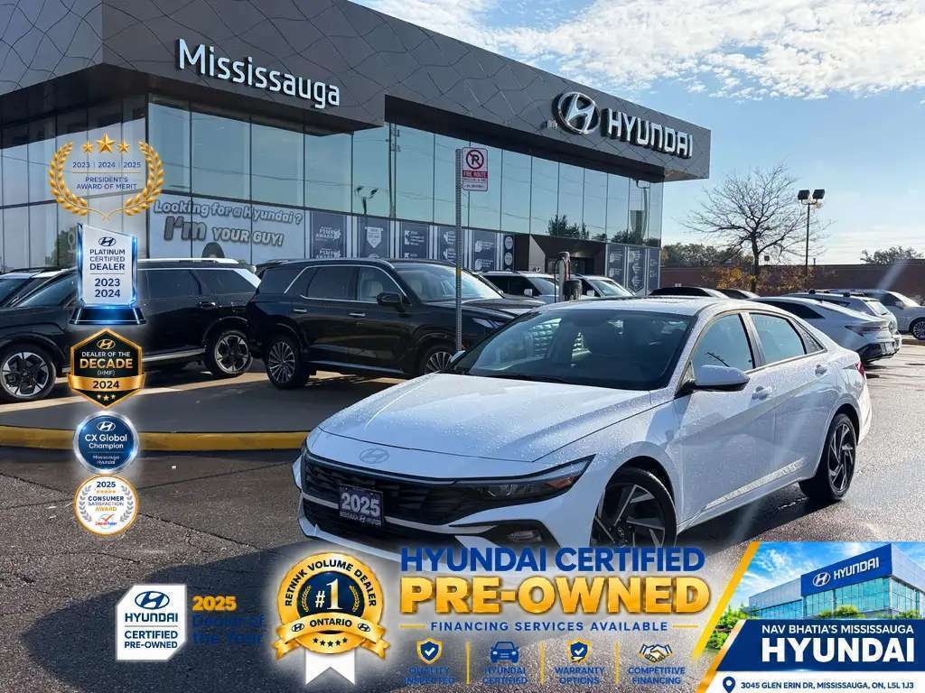 White 2025 Hyundai Elantra Sedan  Automatic