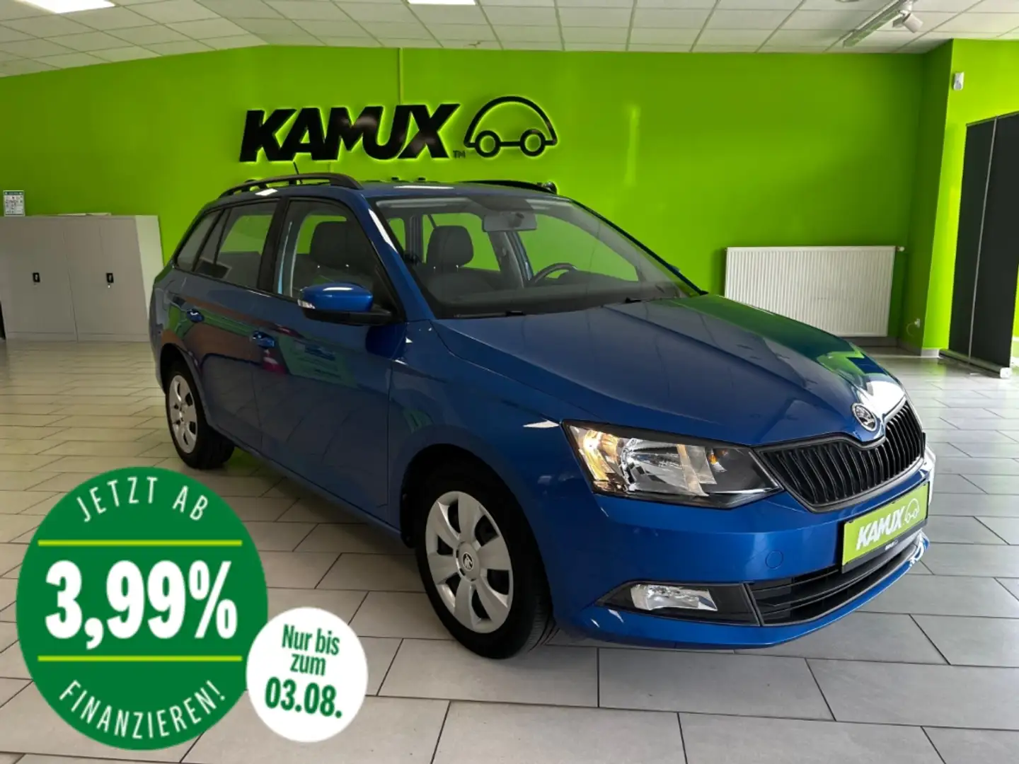 Skoda Fabia 1.0 TSI Combi Active Green tec+Klima+AHK+Radio Blau - 1