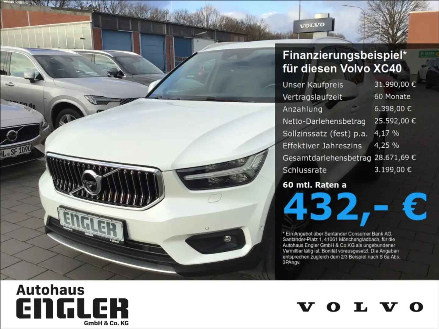 Volvo XC40 T4 Inscription Recharge 360° Cam Weiß - 1