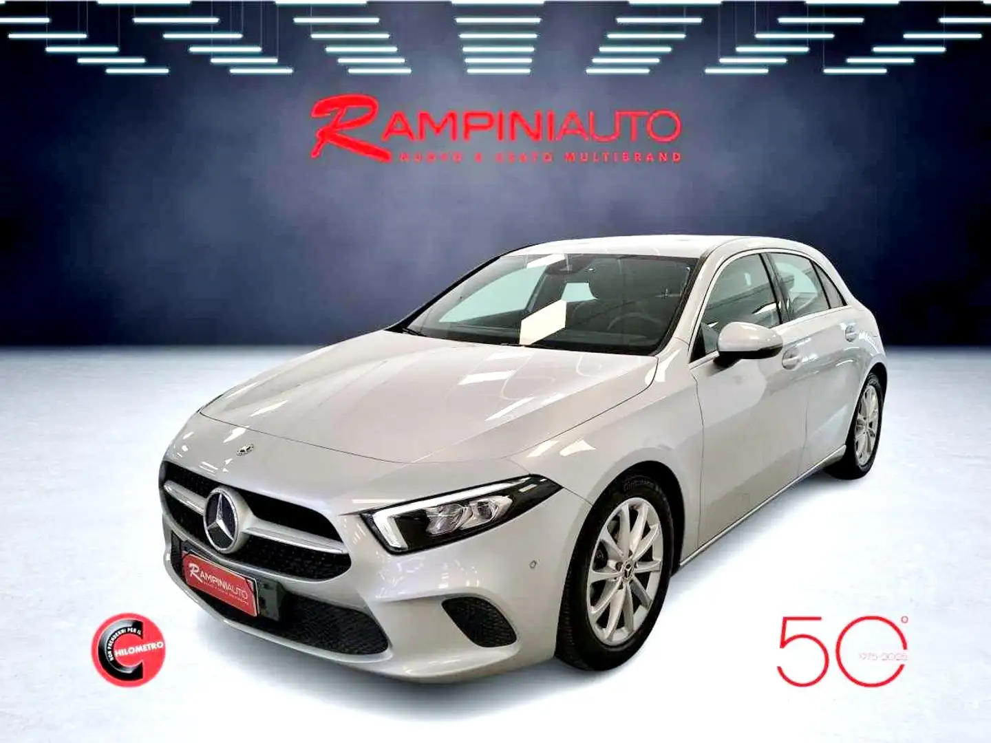 Mercedes-Benz A 180 d Automatic Sport Km 46.000 Pronta Consegna Argento - 2