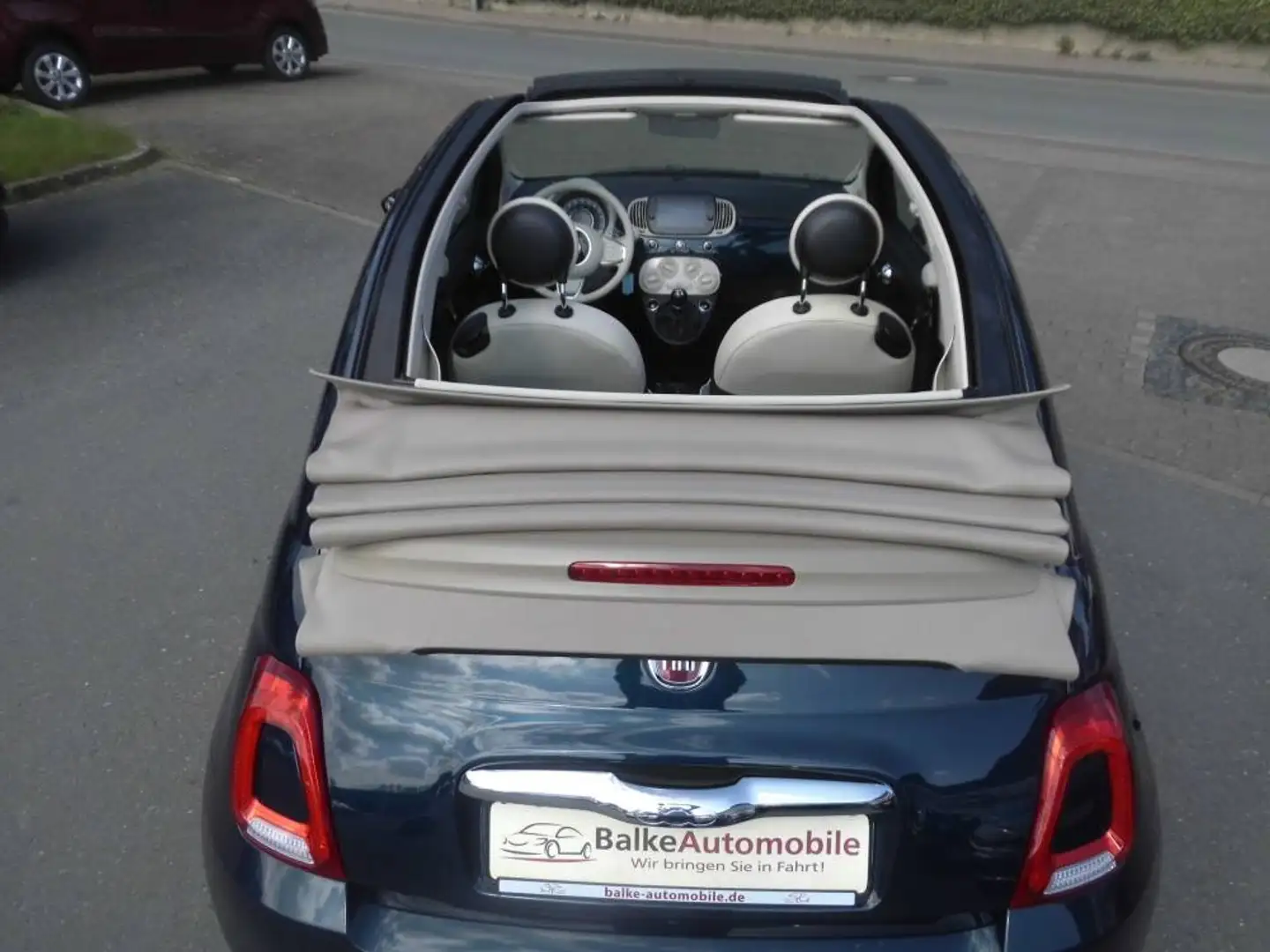 Fiat 500C Cabrio 1.2 Lounge *CarPlay*City-,Komfort-& Loungep Blauw - 1