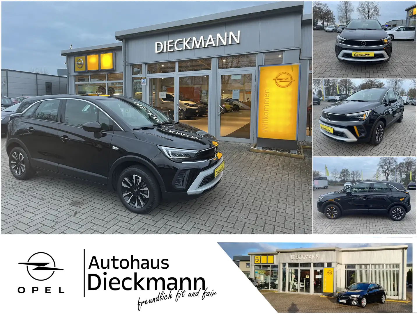 Opel Crossland Elegance Navi AHK SHZ RFK LED LM Allwetter Schwarz - 1