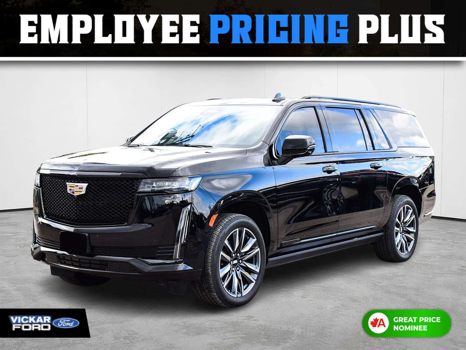Black 2022 Cadillac Escalade ESV SUV / Crossover Four-Wheel Drive Automatic