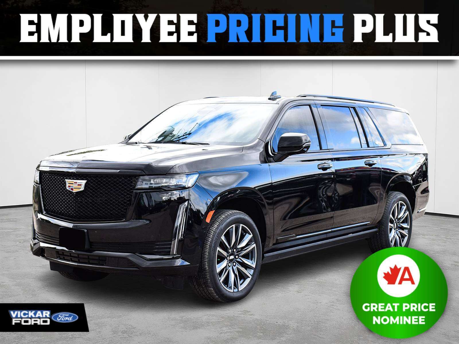 Black 2022 Cadillac Escalade ESV SUV / Crossover Four-Wheel Drive Automatic