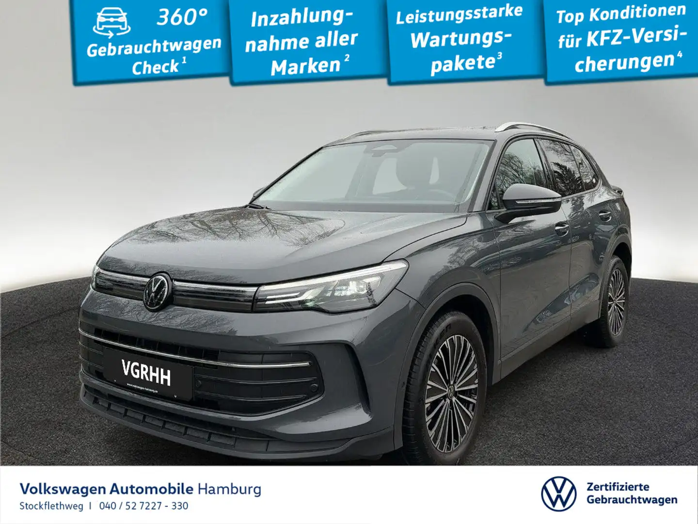 Volkswagen Tiguan 2.0 TDI Life DSG AHK Navi ACC CarPlay Cam Grau - 1