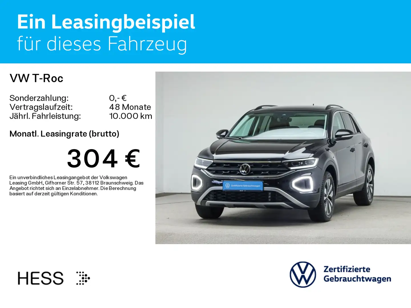 Volkswagen T-Roc T-ROC 1.5 TSI DSG MOVE AHK*KAMERA*STHZG*LED*NAVI Schwarz - 2