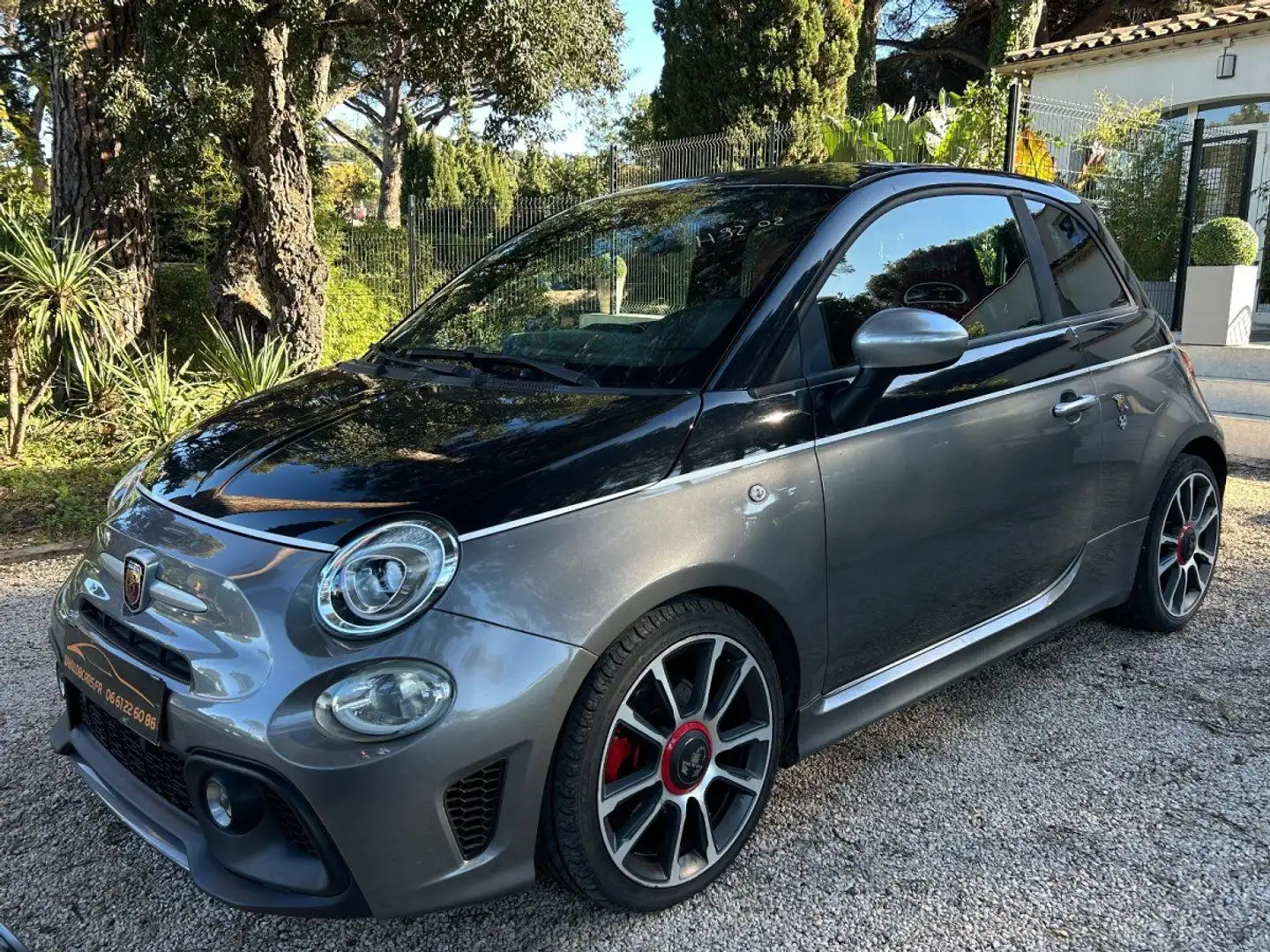 Abarth 595 MY16 1.4 Turbo 165 ch BVA5 Turismo / DISTRI NEUVE / 2ÈME MAIN FRANÇAISE / HISTORIQUE COMPLET Gris - 2