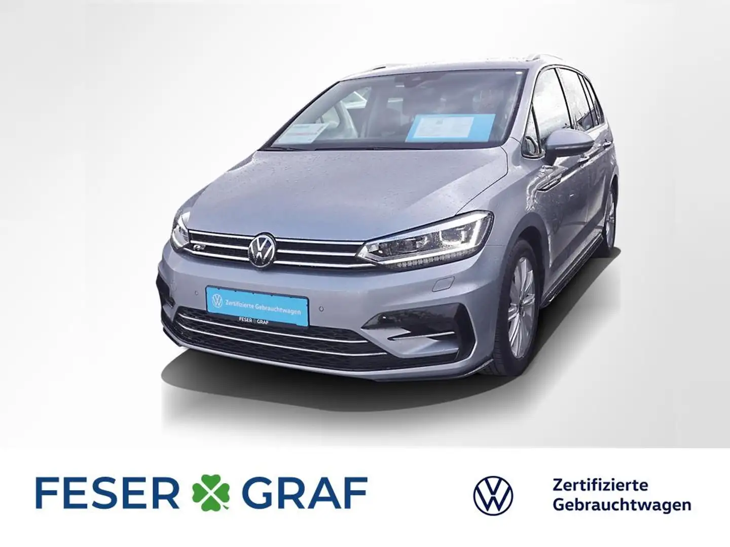 Volkswagen Touran 1.5 TSI R-Line Ext. DSG ACC LED Navi RüKa Silber - 1