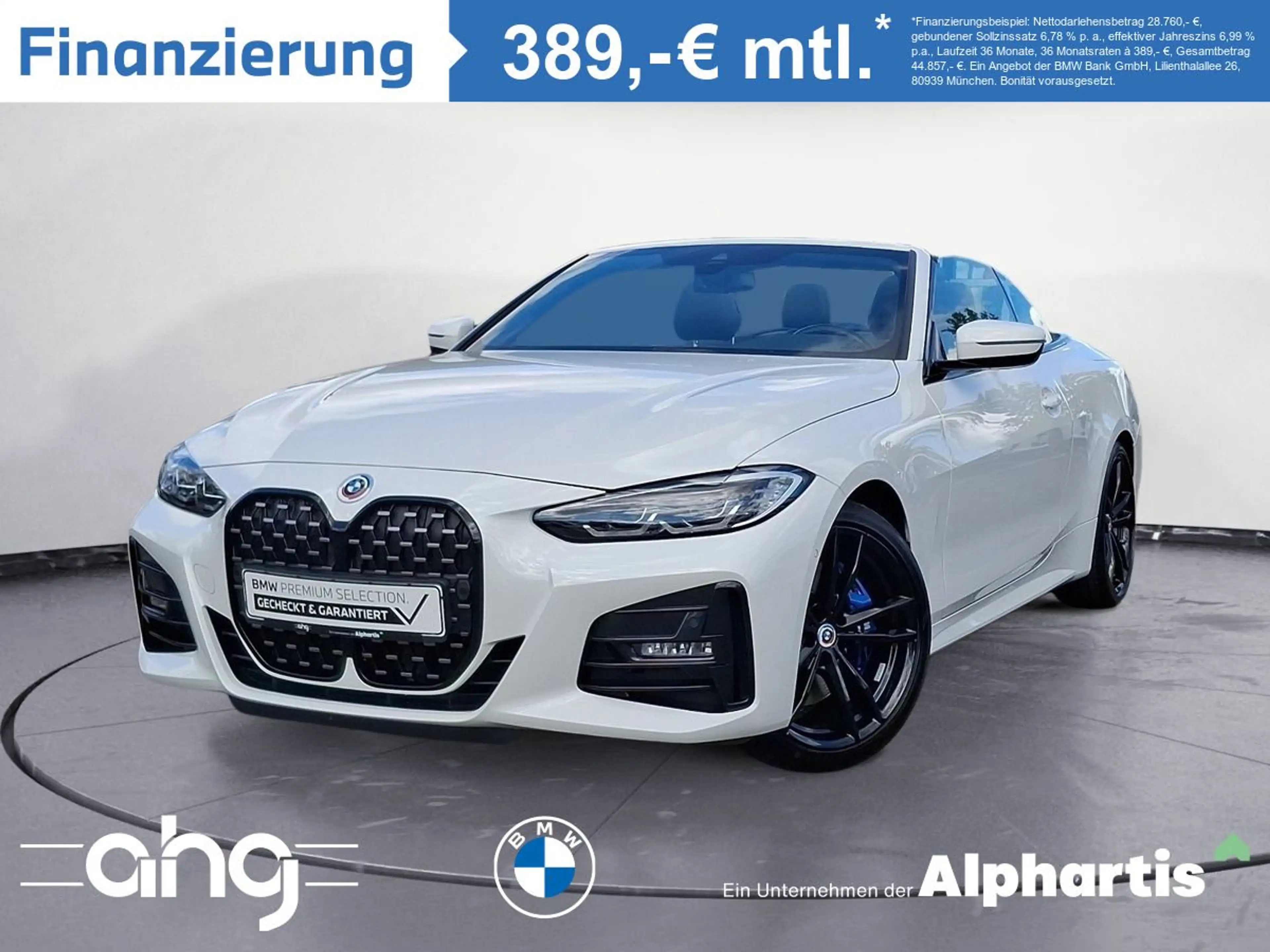 BMW 430 i Cabrio M Sport Navi AHK RFK Nackenwärmer