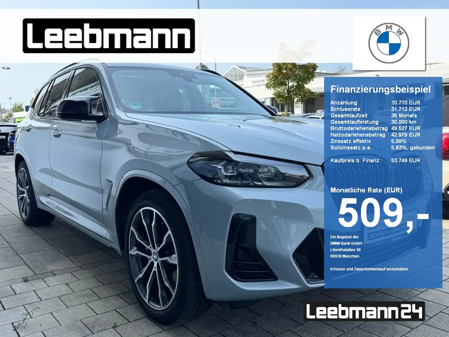 BMW X3 M 40i AHK/StHz/GSD/HK-HiFi/RFK 2 JAHRE GARANTIE Gris - 1
